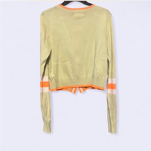 Anthropologie Olive and Tangerine Knit Cardigan Size Medium - Picture 4 of 4